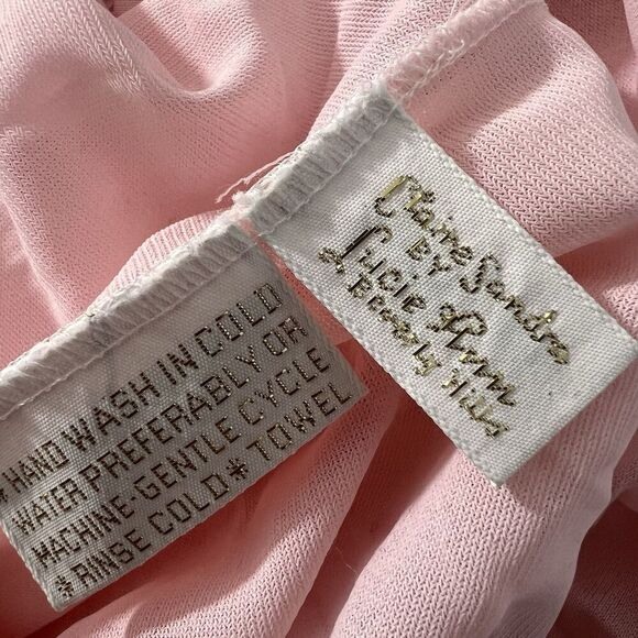 Vintage Nightgown Claire Sandra Lucie Ann Beverly Hills Pink Romantic Gown S - Picture 5 of 9